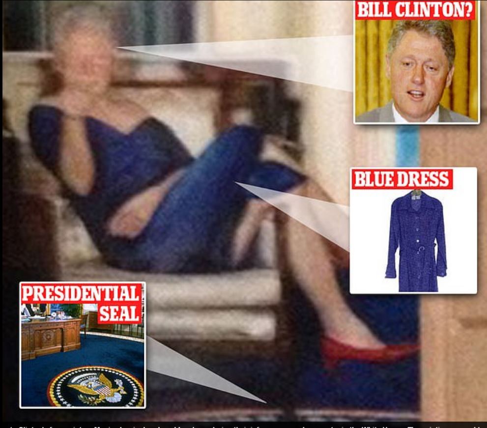 Билл Клинтон синее платье