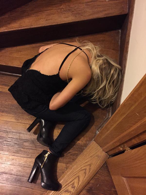 Wasted college milf