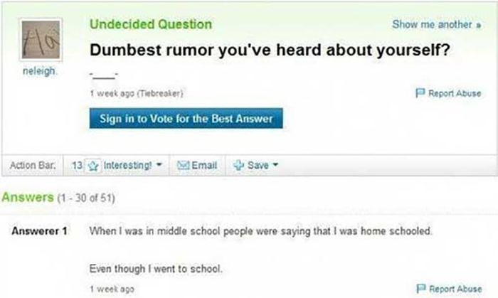 Funny Silly And Dumb Yahoo Answers Gallery Ebaum S World