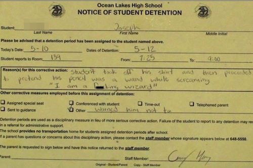 Animated Detention Slip Trophy Detention Slips Gallery | EBaum's