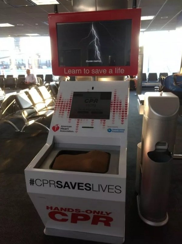 20 - Learn about CPR while you wait at the airport.