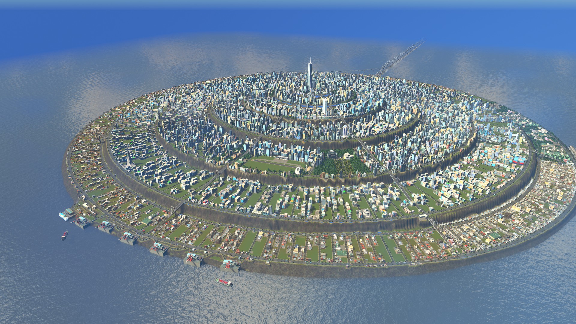 Сити Скайлайн город будущего