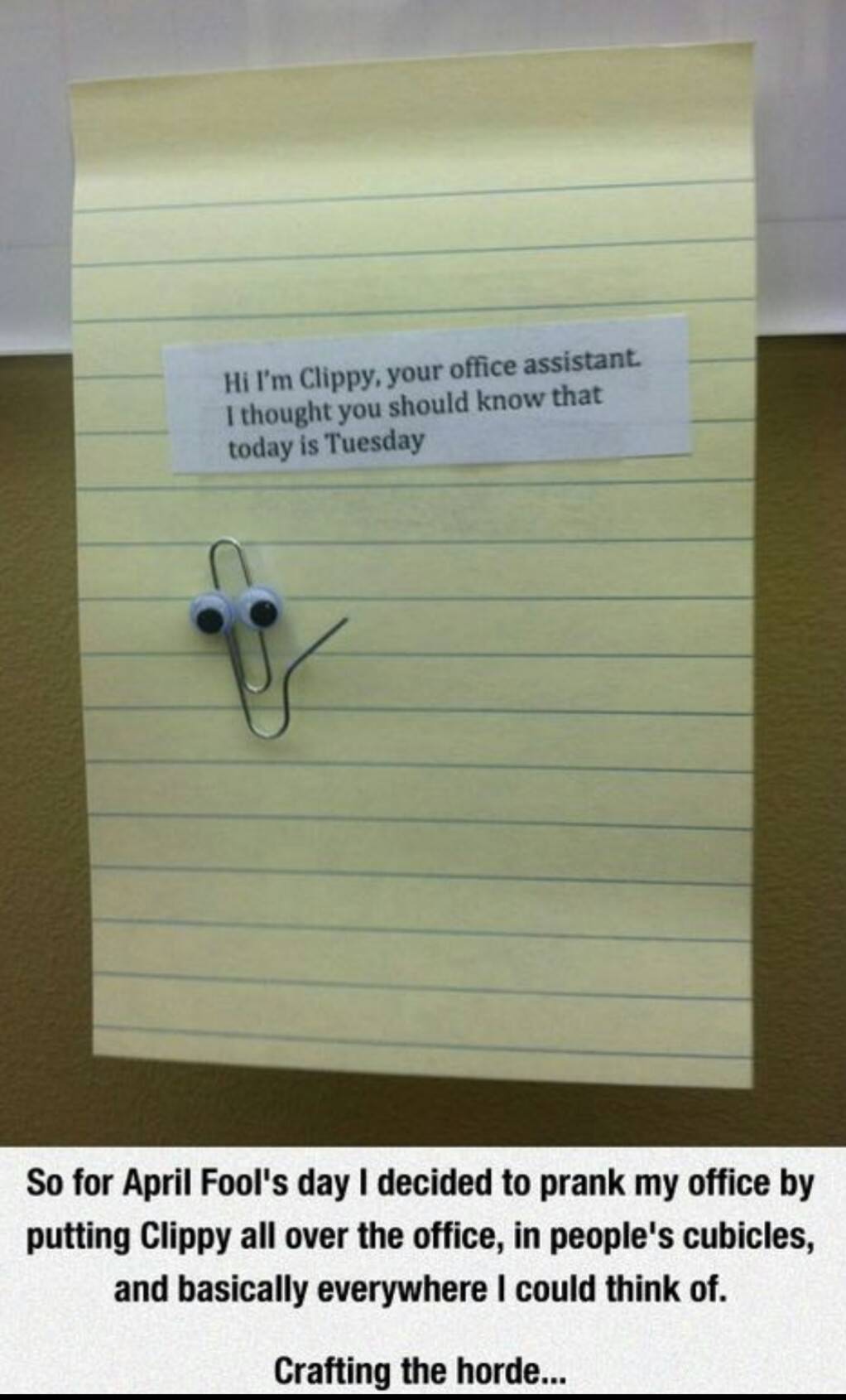 Cool April Fools Pranks That S Both Nostalgic And Harmless For The Office Funny Gallery