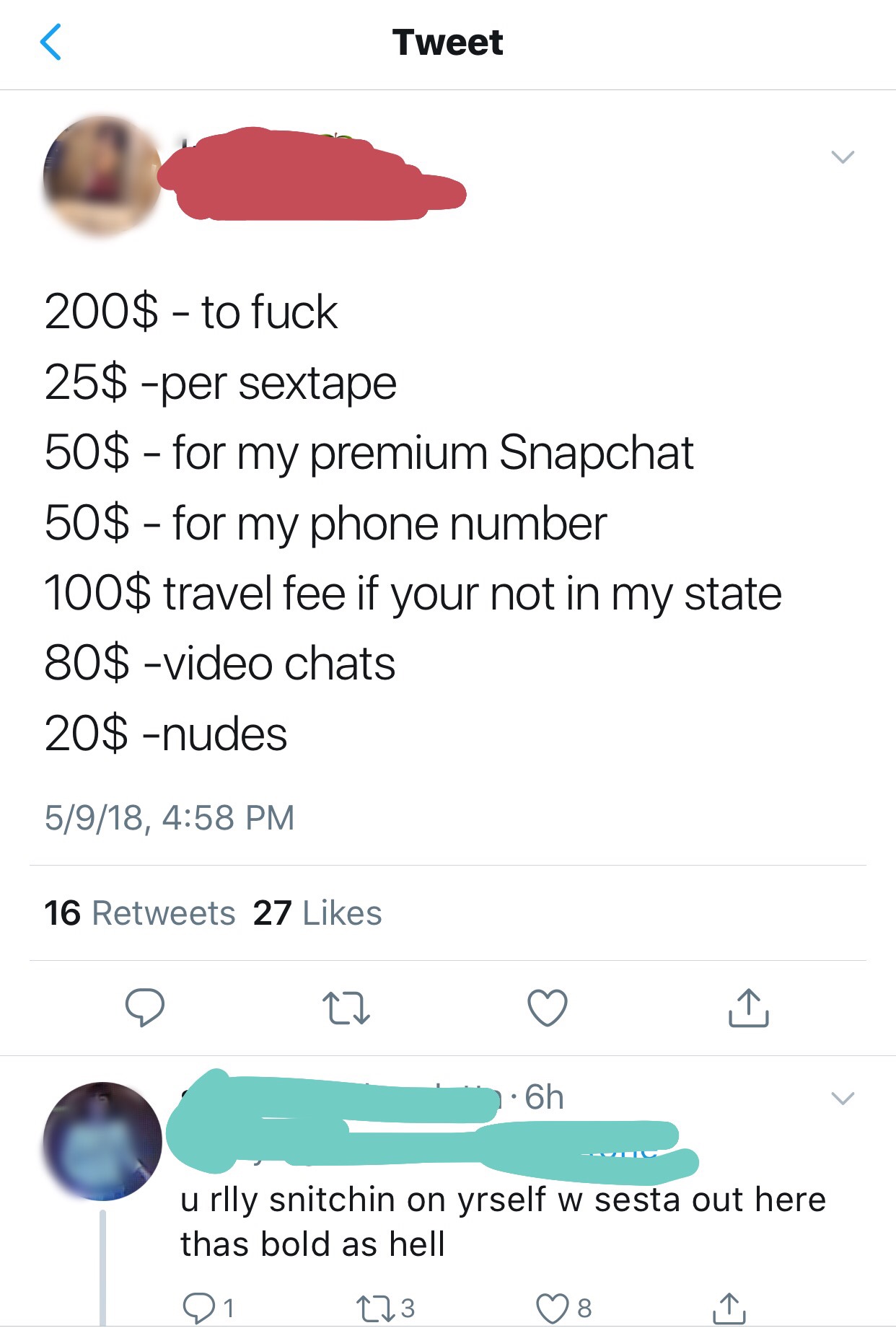 any prostitute phone number