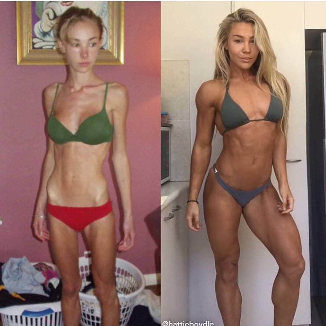 Спортивное тело до и после