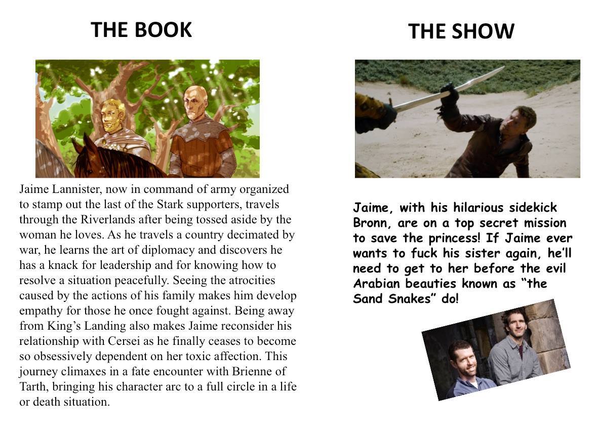 13 Game Of Thrones Book VS Show Comparisons Gallery EBaum s World