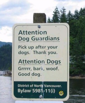 Funny Dog Sign - Picture