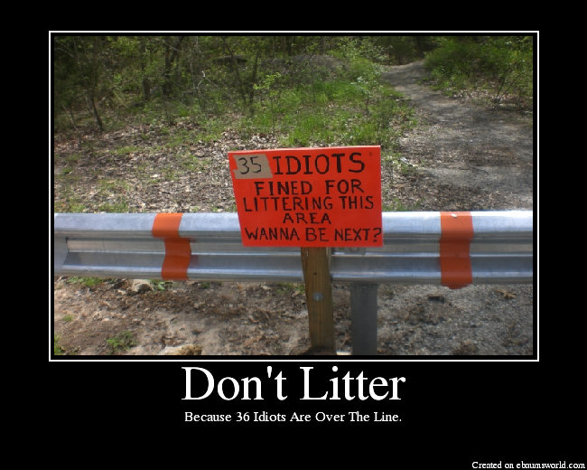 Don't Litter Picture eBaum's World