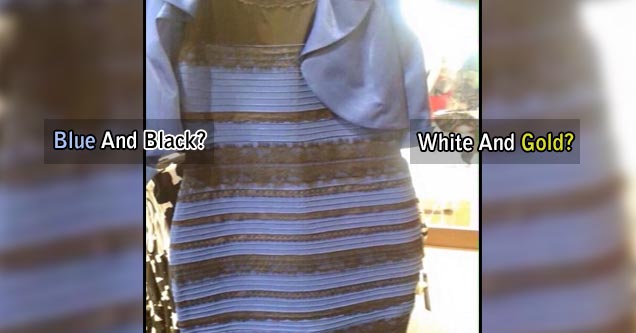 dress that apperas blue and black and white and gold