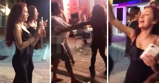 Cash Me Ousside Girl Picks Another Fight Outside A Bar Wow Video