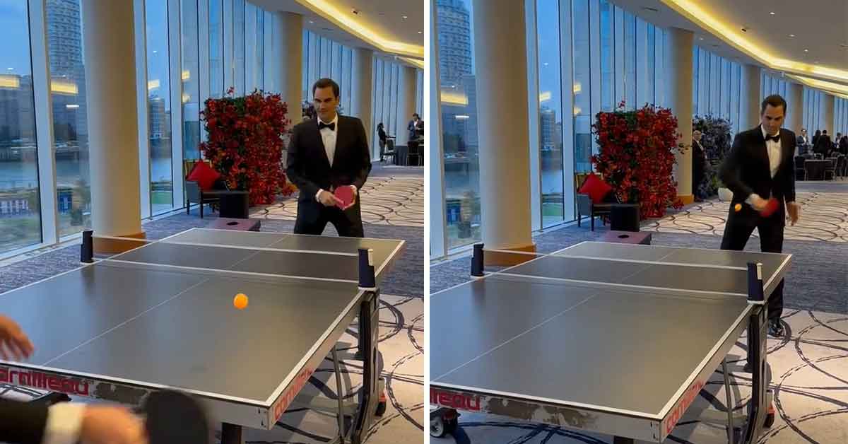 Roger Federer Looks Nasty At Ping Pong Video EBaum S World