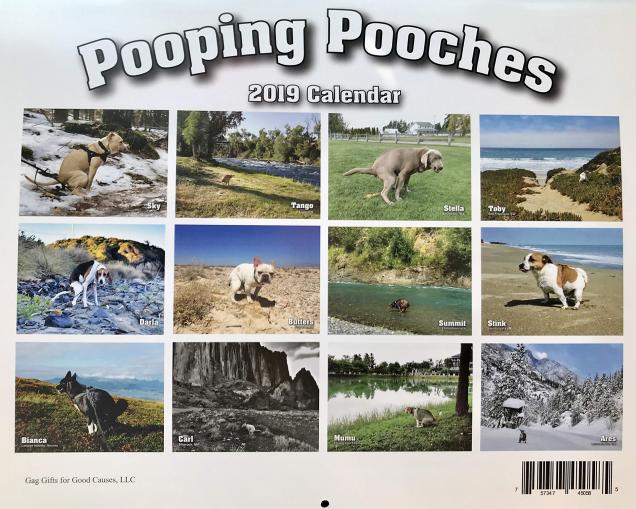 "Pooping Pooches" 2019 Calendar Is a Thing Because Of Course It Is