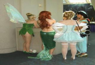 Asian rose florist Tinker bell upskirt