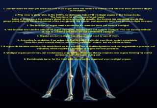 VESTIGIAL ORGANS