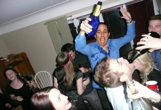 Who invited this guy to the New Year's Party??
