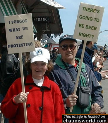 These are my kind of protestors!