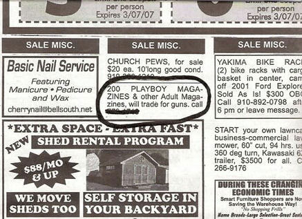 This looks like an interesting trade; I would love to meet the guy who took this ad out.
