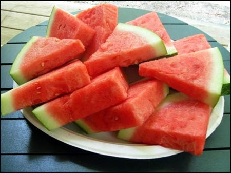 Watermelon Slices - Inject with vodka and enjoy.