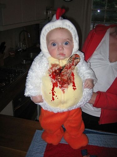 This kids' parents dressed him in the best costume of the year.