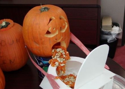 Looks like this pumpkin partied a little to hard.