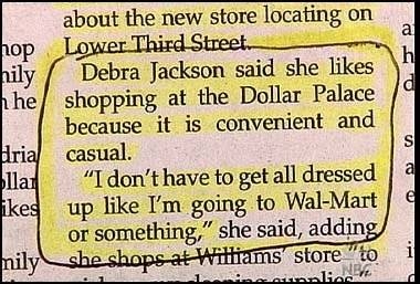 I guess both stores have their pros and cons, just ask Debra Jackson.