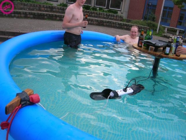"Dude my flip flops are totally enough to keep the plug out of the water."
