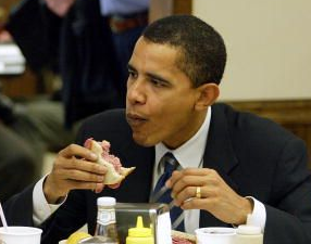 President Obama Eating