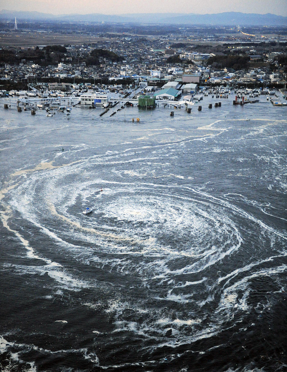 Post Tsunami Whirlpool Effect