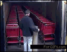 gifs - shopping carts fall out of a truck