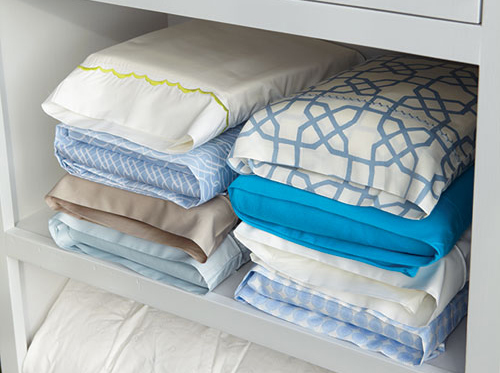 store bed linen sets inside one of their own pillowcases and there will be no more hunting through piles for a match