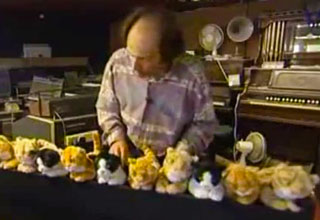 Guy Plays A Cat Organ