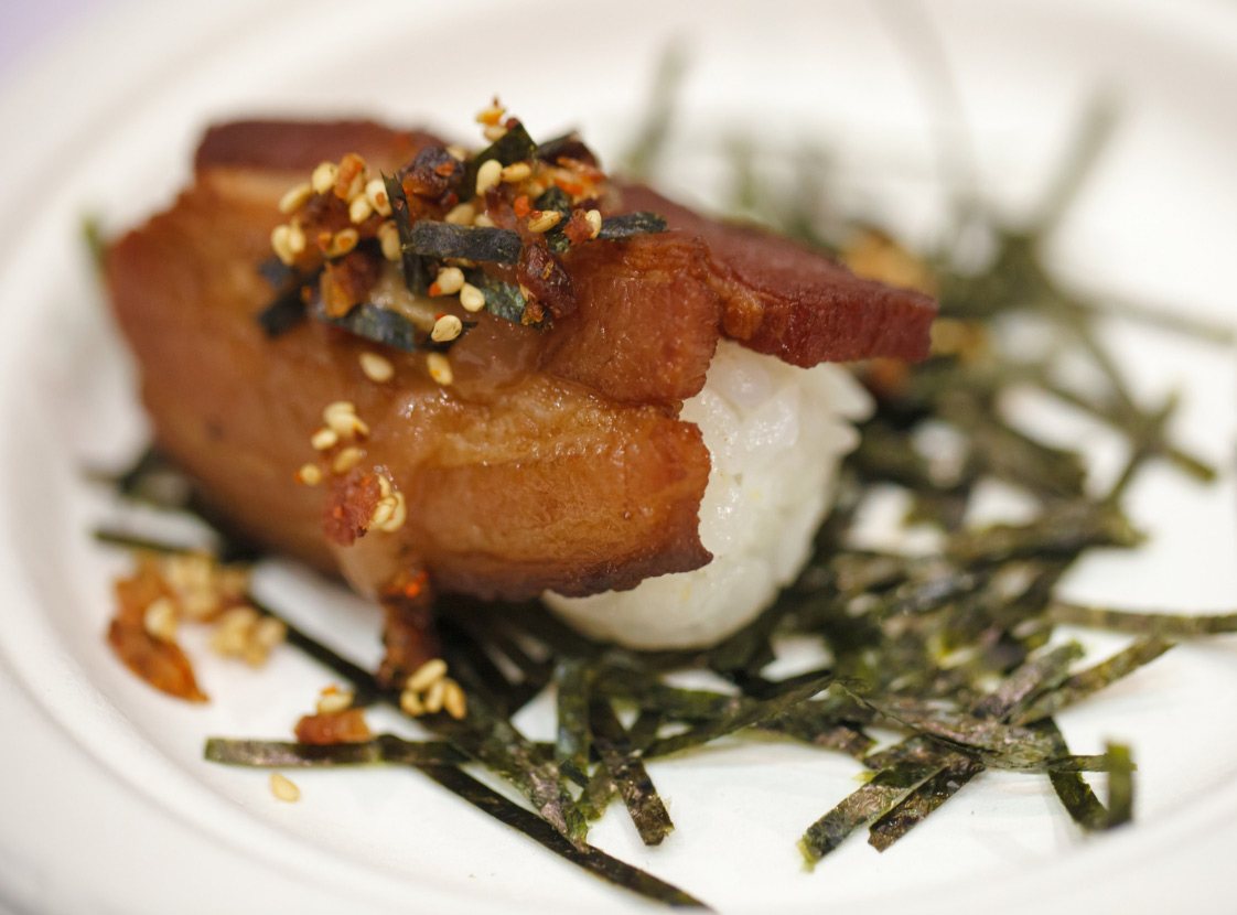 Cherrywood-Smoked Bacon Musubi