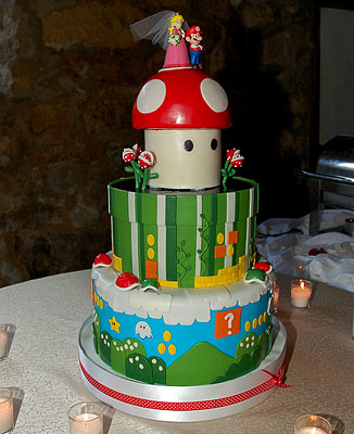 mario wedding cake