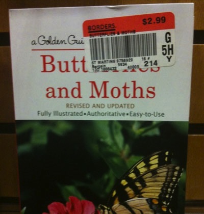 price sticker placement fail - $2.99 Borders a Golden Gu Butt and Moths Revised And Updated Fully Illustrated. AuthoritativeEasytoUse