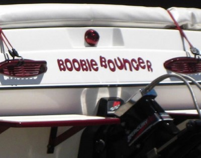 funny boat names dirty - Boobie Bouncer