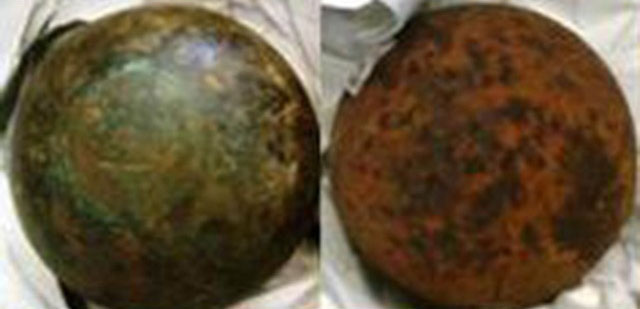 Perhaps the most explosive find of the year was a cannonball, covered in coral, discovered in a checked bag at Fort Lauderdale.Its owner was a diver who found it near an 18th century shipwreck. The problem was that it was determined to be explosively viable.