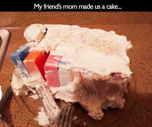 embarrassing kids funny - My friend's mom made us a cake...
