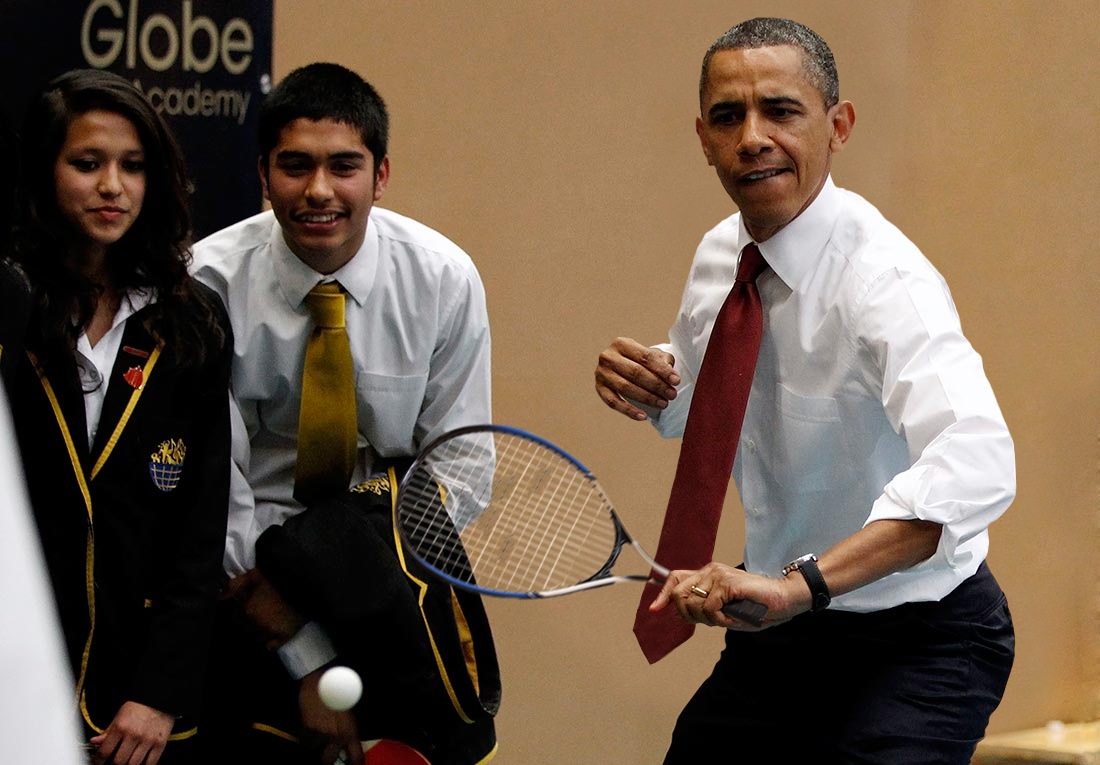 photoshop obama playing ping pong - Globe cademy