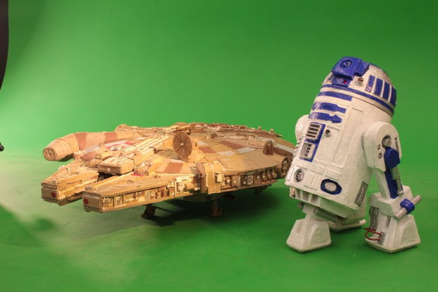 Brought along my paper mache R2-D2 for good measure.