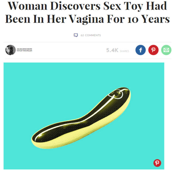 Headline - Woman Discovers Sex Toy Had Been In Her Vagina For 10 Years 62