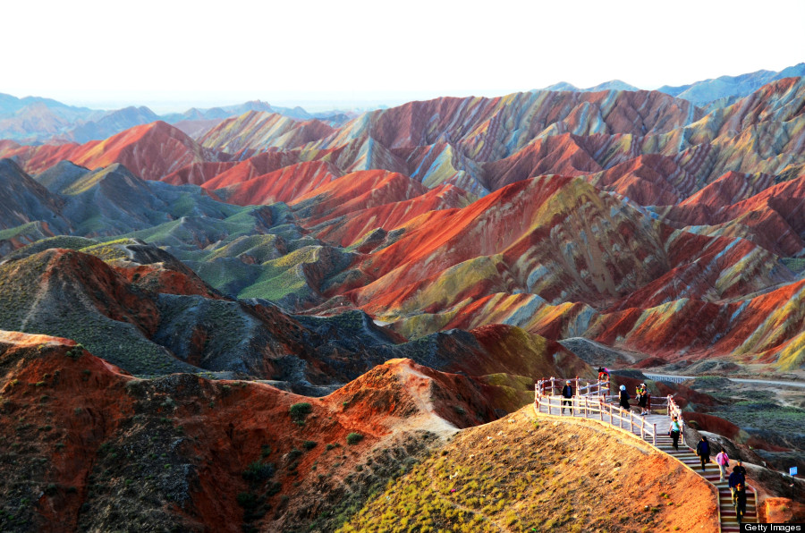 Rainbow Mountains in China's Danxia Landform Geological Park
