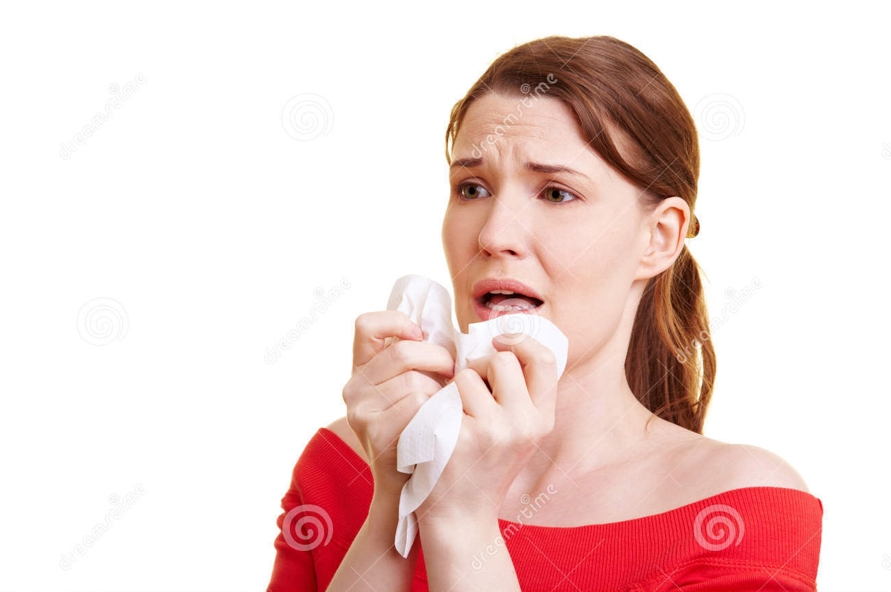 woman sneeze handkerchief - dreamstime dreamstime