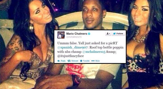 liars - attention whore nsfw - Mario Chalmers 1 mchalmers 15 Ummm false. Yall just asked for a picRT Roof top bottle poppin with nba champ &amp; to Retweet Favorite ... More di