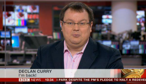 bbc captions bbc funny - Declan Curry I'm back! Bbc News I Park Despite The Pm'S Pledge To Halt A Redevel