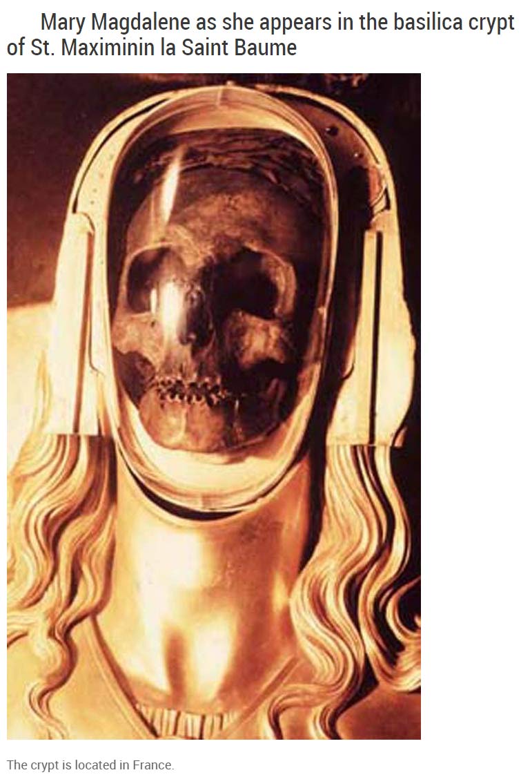 st mary magdalene skull - Mary Magdalene as she appears in the basilica crypt of St. Maximinin la Saint Baume The crypt is located in France.