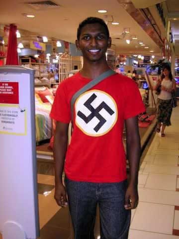 black guy swastika shirt