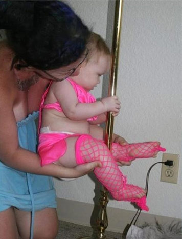 baby in stripper outfit