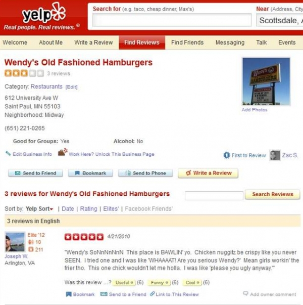 The Least Helpful but Hilarious Yelp Reviews