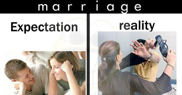 expectations vs reality - marriage Expectation reality