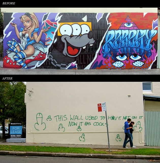 memes - wall used to have art - Before After S BresiWhitney A C This Wall Used To Have Are On It D Now It Has Cocky A For Lease 9356 5551